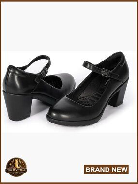 Mary Jane Heels with Arch Support, Chunky Block Heel Pumps, Comfortable Dress